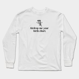 Scorpio Symbol - Airdrop Me Your Birth Chart Long Sleeve T-Shirt